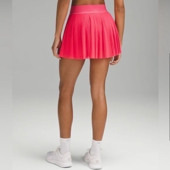 Lululemon Mesh Pleats Mid Rise Mini Tennis Skort Lip Gloss Pink - Picture 16 of 16